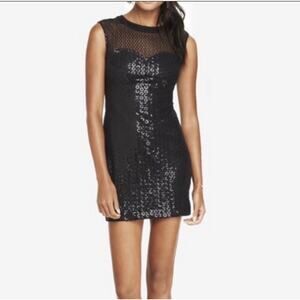 Express Black Sequin Sheath Mini Dress- XS